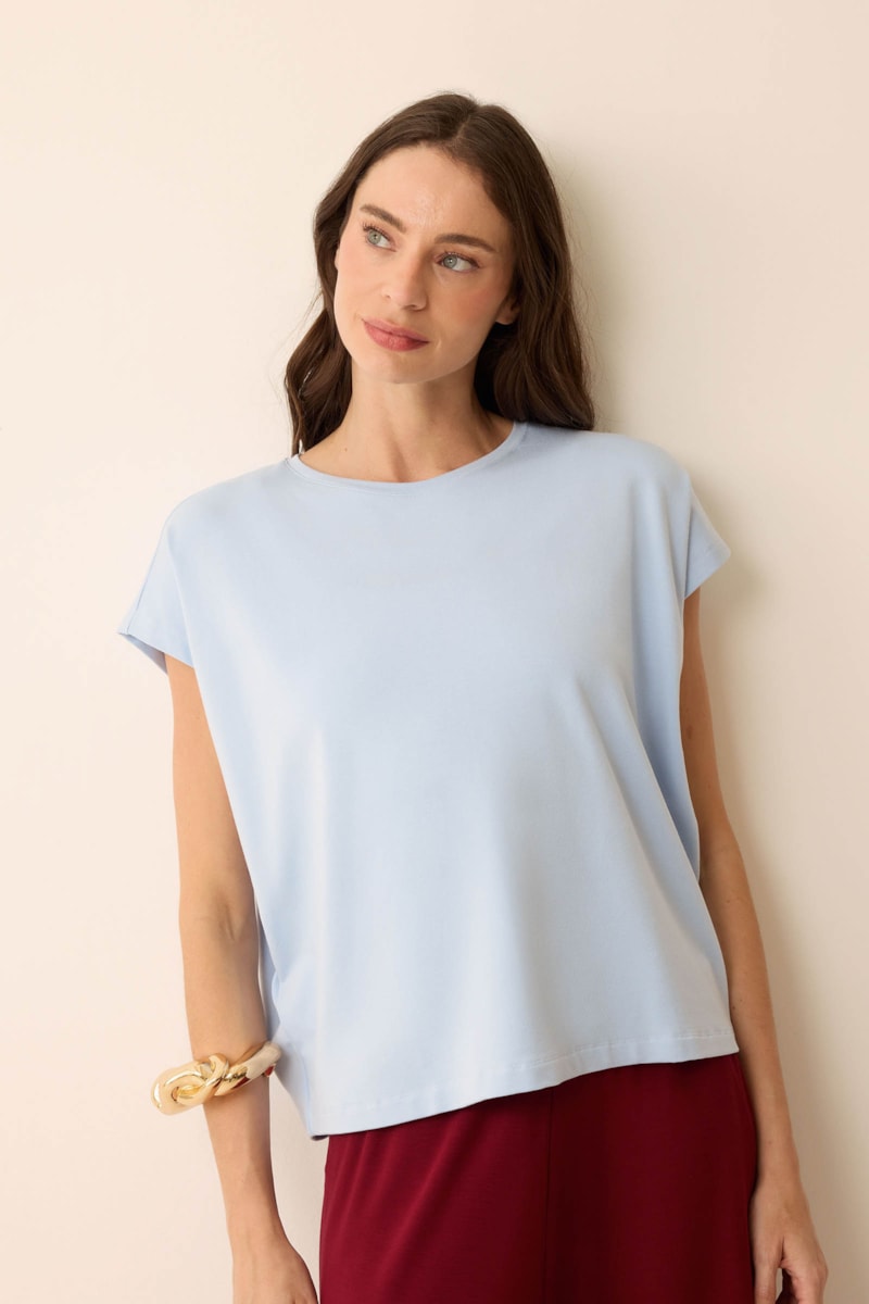 Blusa Azul Claro Bambu Nui 