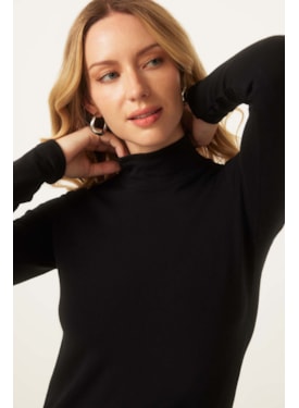 Blusa Yogini Alg Gola Justa Thermo Modal Preto
