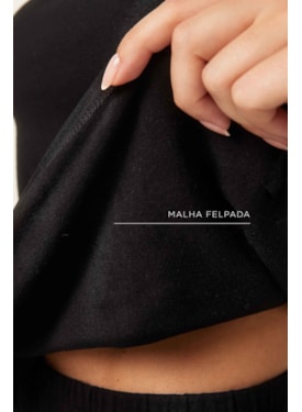 Blusa Yogini Alg Gola Justa Thermo Modal Preto