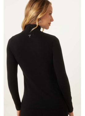 Blusa Yogini Alg Gola Justa Thermo Modal Preto