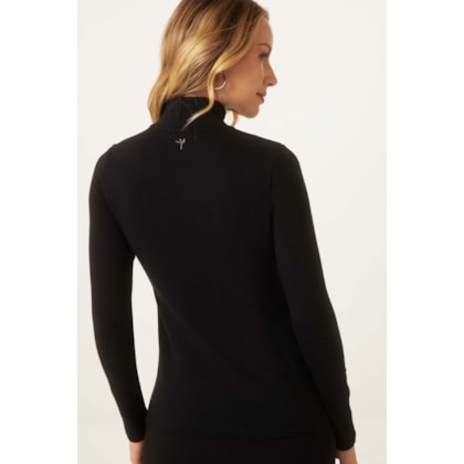 Blusa Yogini Alg Gola Justa Thermo Modal Preto