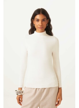 Blusa Yogini Ana Ruga Gola Justa Anna Off White