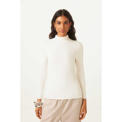 Blusa Yogini Ana Ruga Gola Justa Anna Off White
