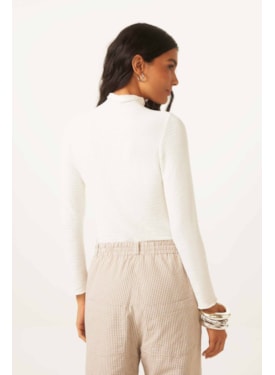 Blusa Yogini Ana Ruga Gola Justa Anna Off White