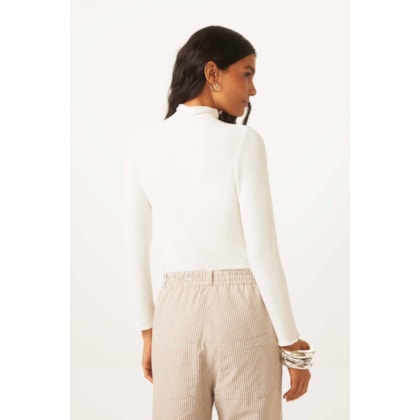 Blusa Yogini Ana Ruga Gola Justa Anna Off White