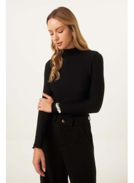 Blusa Yogini Ana Ruga Gola Justa Anna Preto