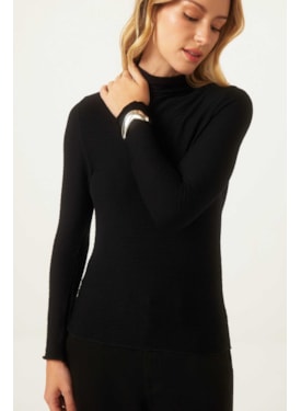 Blusa Yogini Ana Ruga Gola Justa Anna Preto