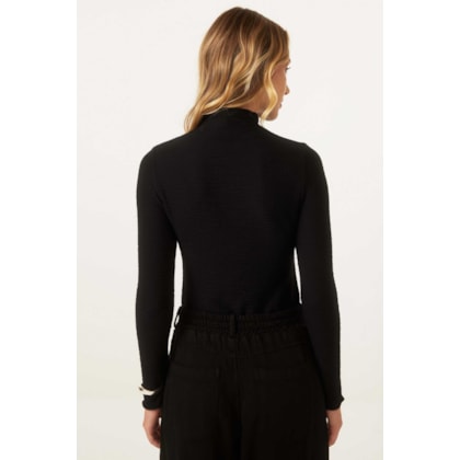 Blusa Yogini Ana Ruga Gola Justa Anna Preto