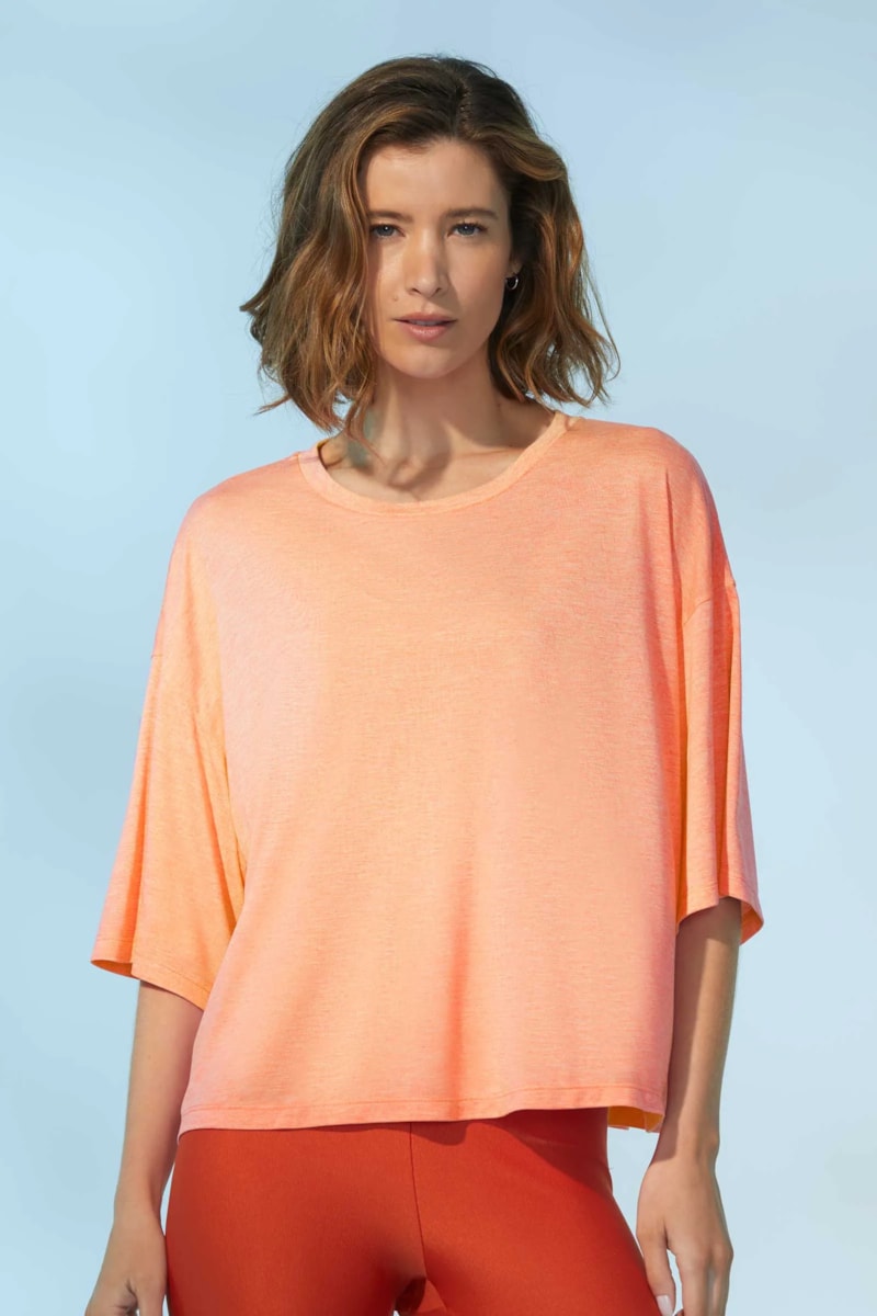 Blusa Yogini Dec u Petra Laranja Escuro