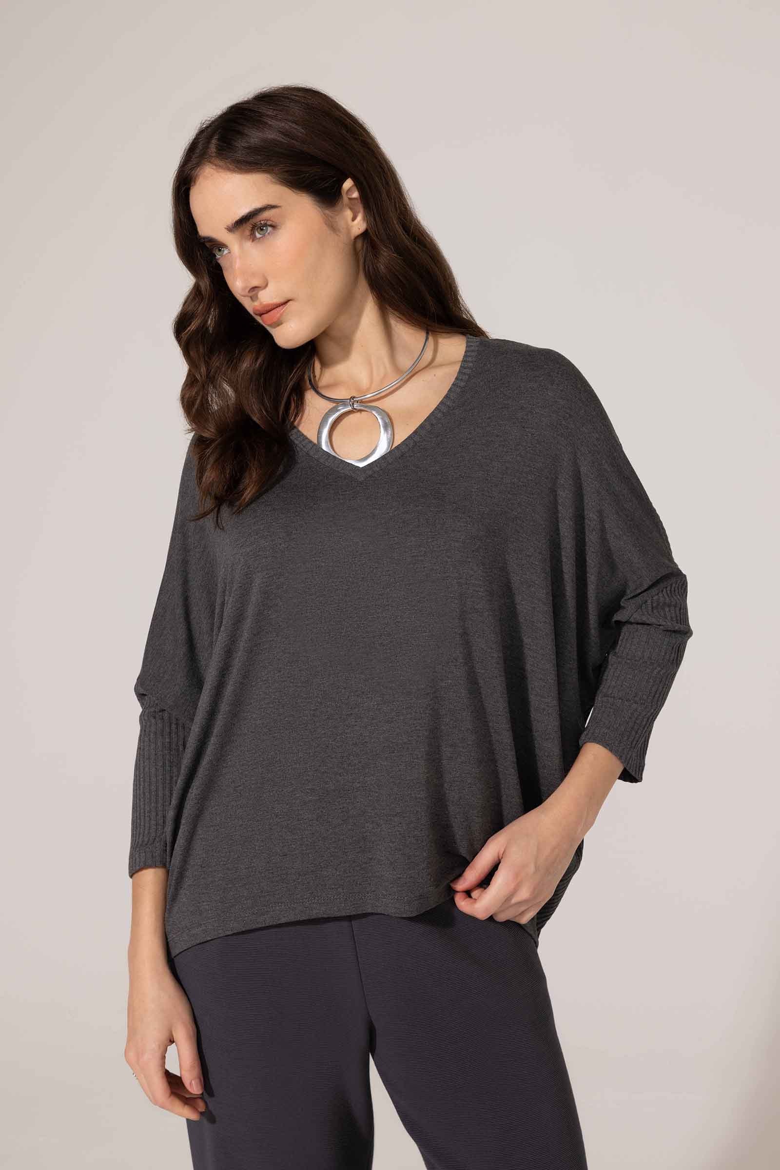 Blusa Yogini Dec v Ariane Mescla Escuro