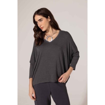 Blusa Yogini Dec v Ariane Mescla Escuro
