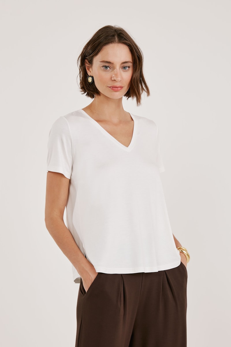 Blusa Yogini Dec v Slim Beth Off White