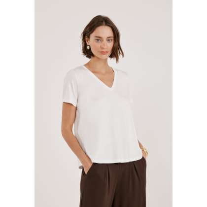 Blusa Yogini Dec v Slim Beth Off White