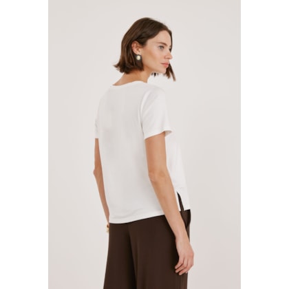 Blusa Yogini Dec v Slim Beth Off White