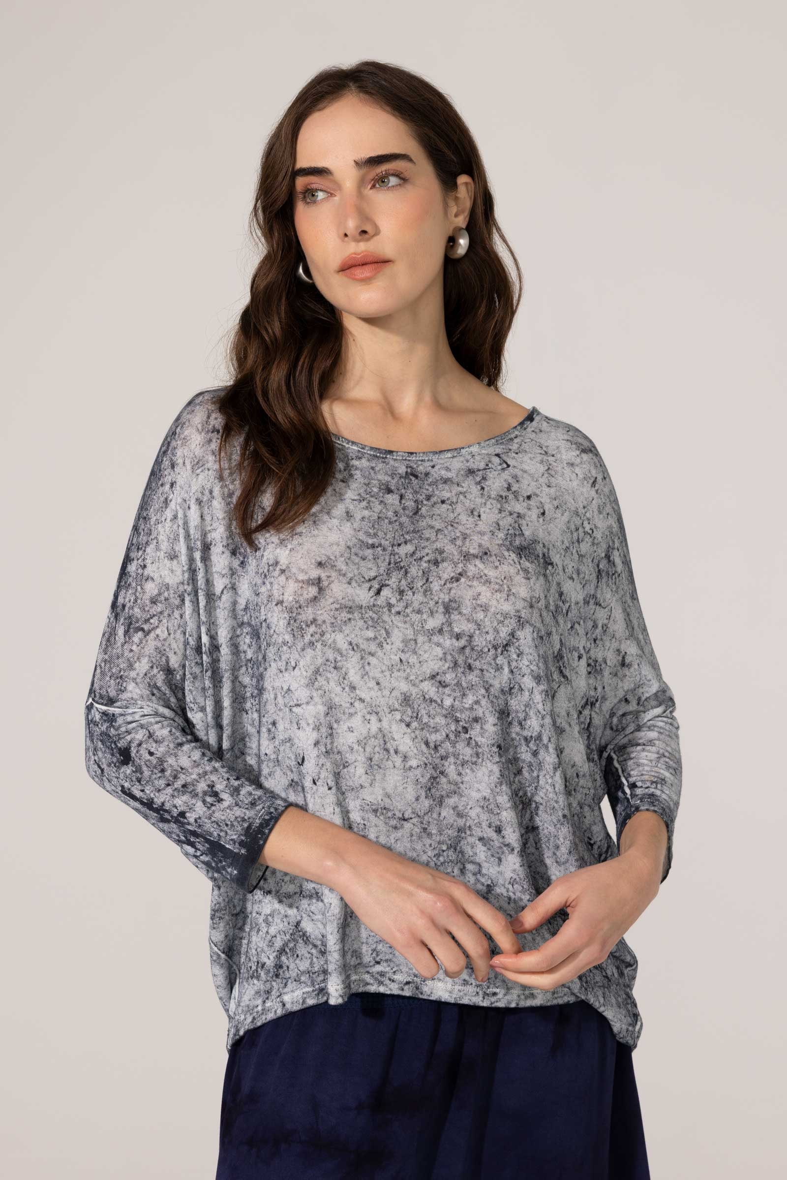 Blusa Yogini Dye Diva Marinho