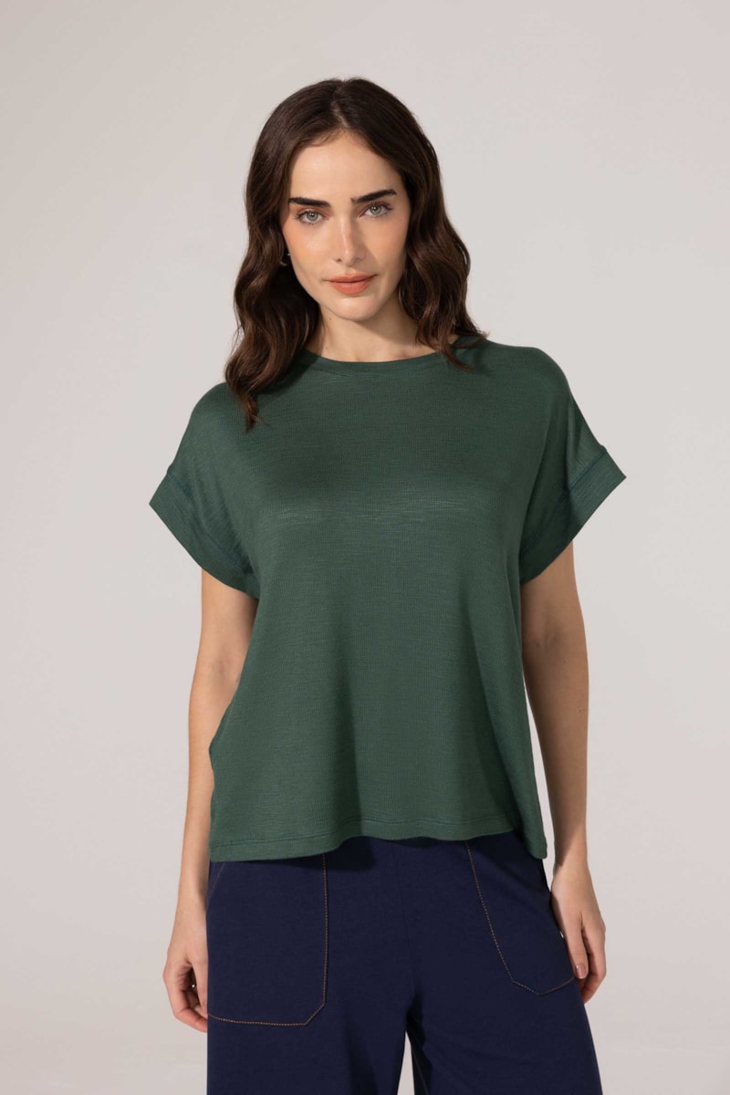 Blusa Yogini Flame Paty Verde Escuro
