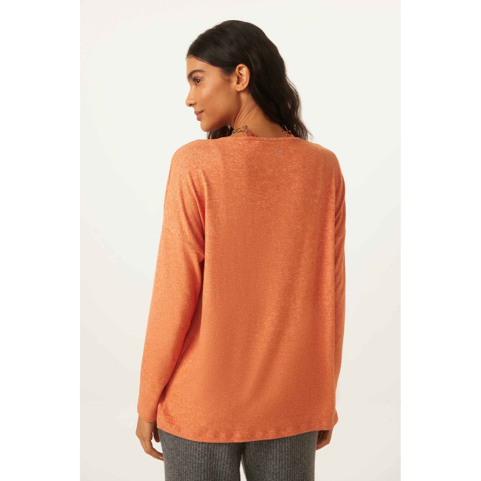 Blusa Yogini Flanelado Evase Jade Ferrugem