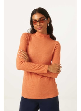 Blusa Yogini Flanelado Gola Justa Jade Ferrugem