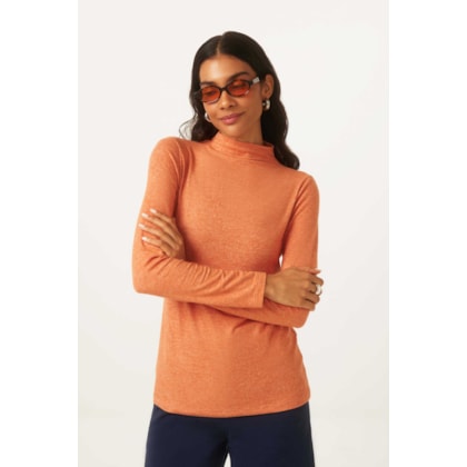 Blusa Yogini Flanelado Gola Justa Jade Ferrugem