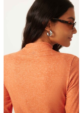 Blusa Yogini Flanelado Gola Justa Jade Ferrugem