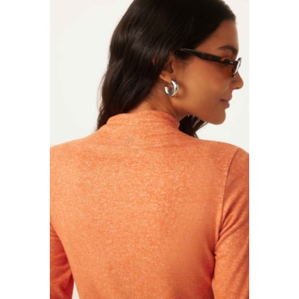 Blusa Yogini Flanelado Gola Justa Jade Ferrugem