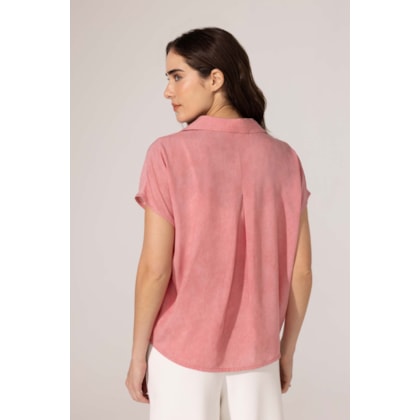 Blusa Yogini Gola Carine Rosa Escuro