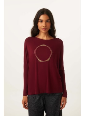 Blusa Yogini Handmade Sil Vinho