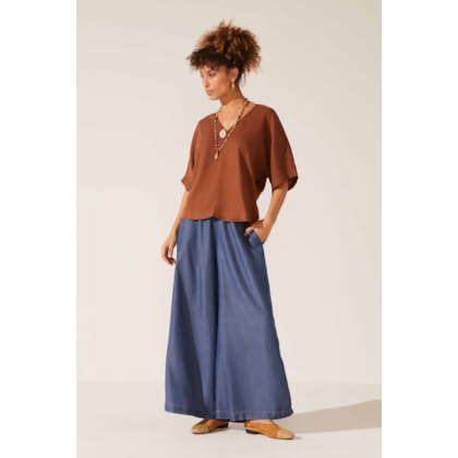 Blusa Yogini Linho Dye Francis Camelo