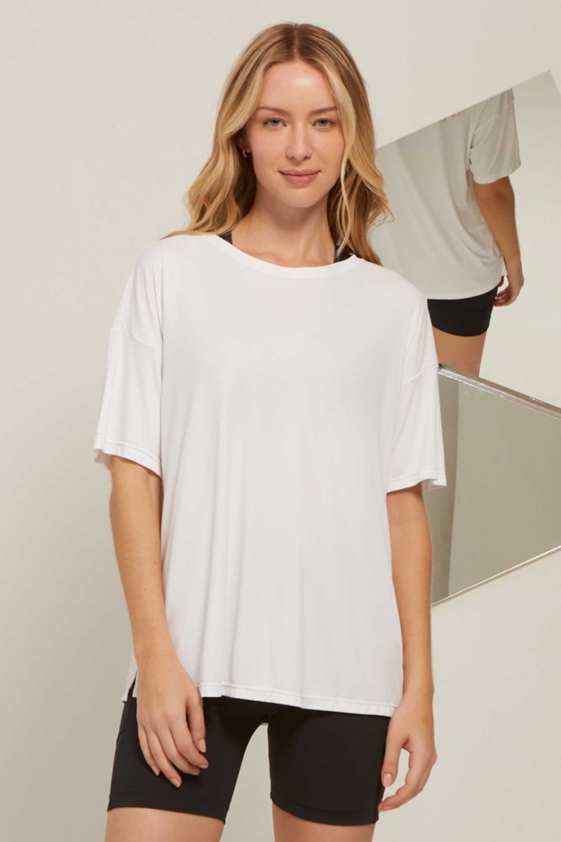 Blusa Yogini Long Palma (P) Branco