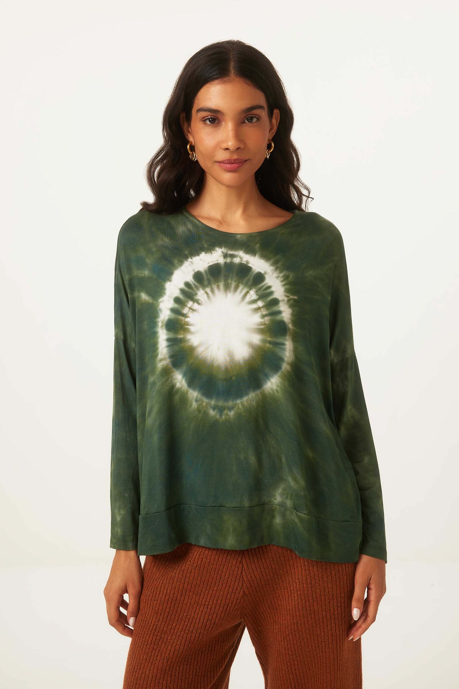 Blusa Yogini Modal Tie Dye Andreia Militar