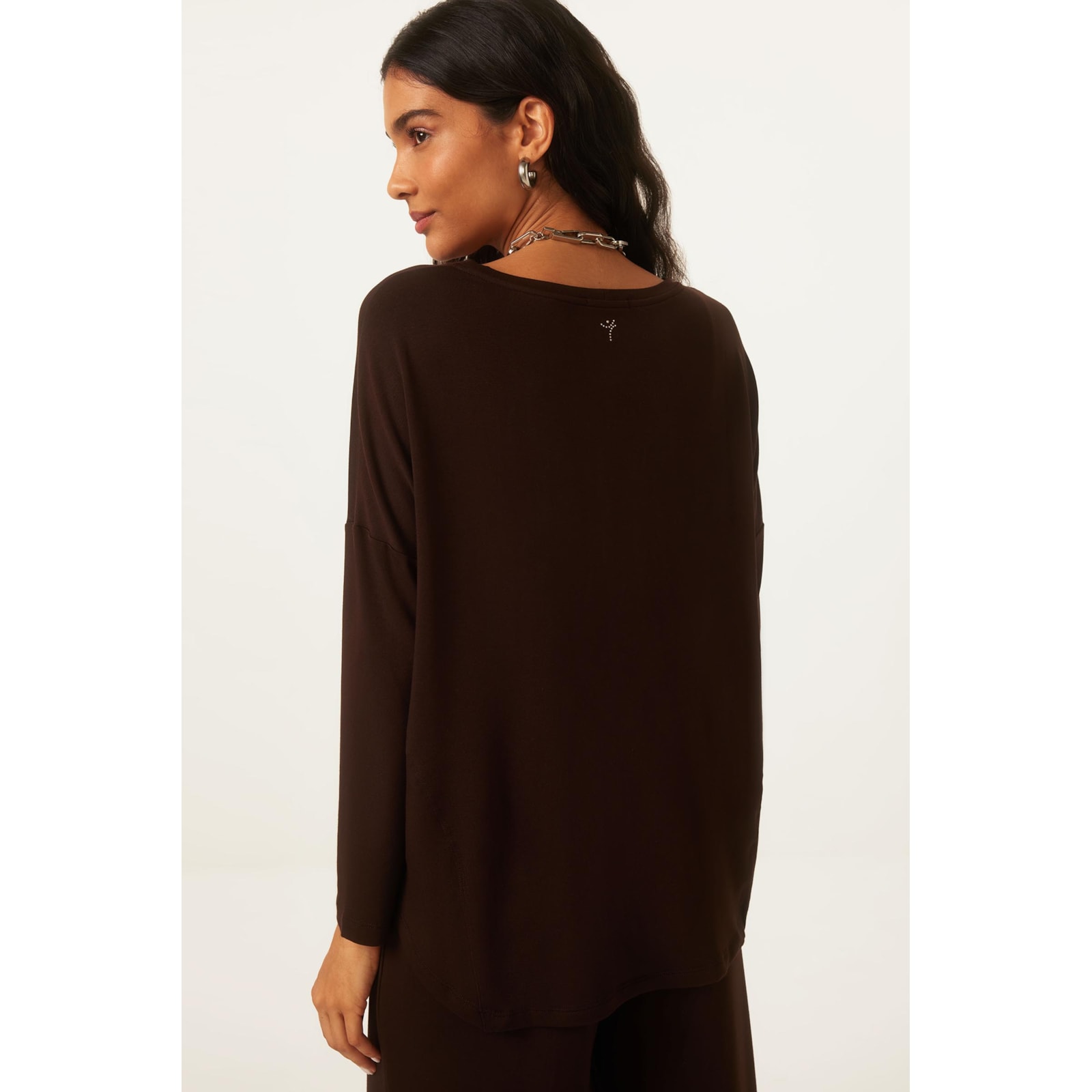 Blusa Yogini Moletom Bambu Ceci (46) Marrom