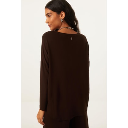 Blusa Yogini Moletom Bambu Ceci (46) Marrom