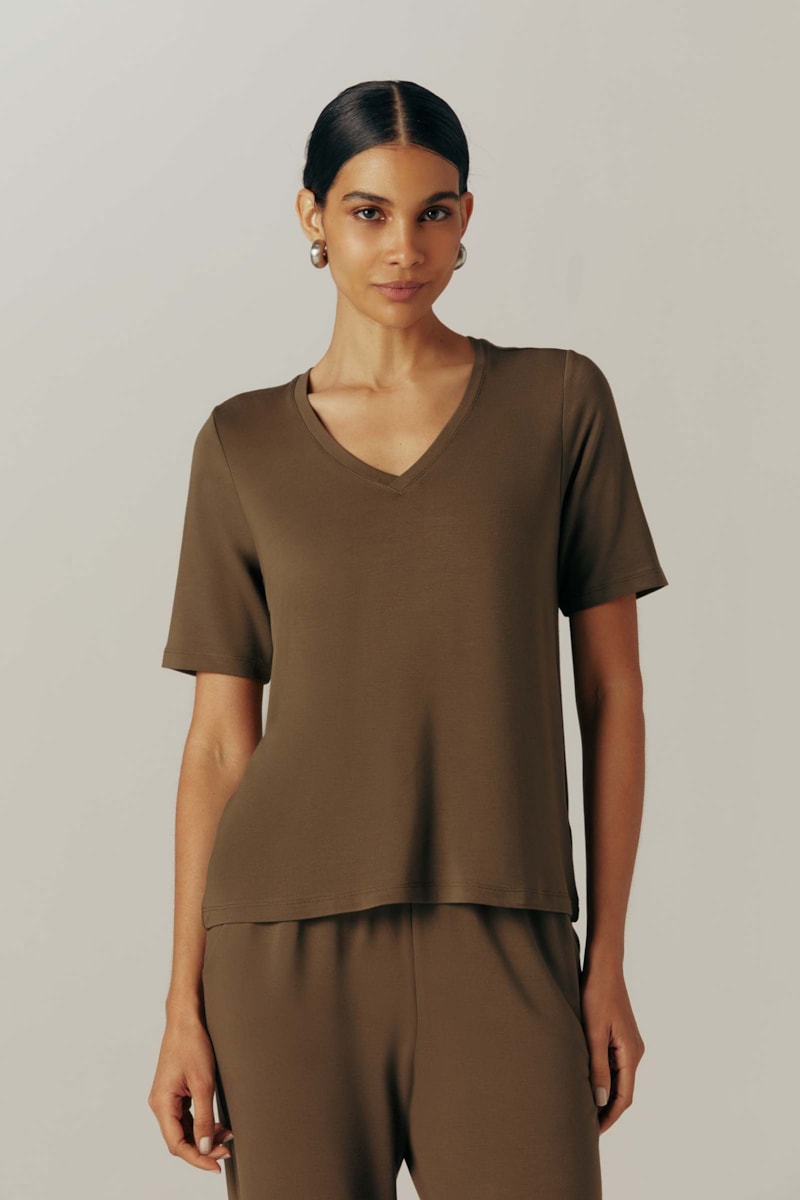Blusa Yogini Moletom Bambu Dec v (45) Verde Oliva