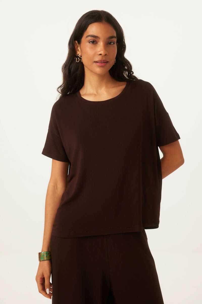 Blusa Yogini Moletom Bambu Ii (46) Marrom
