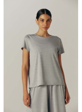 Blusa Yogini Prega Costa Alba Ii Cinza Claro