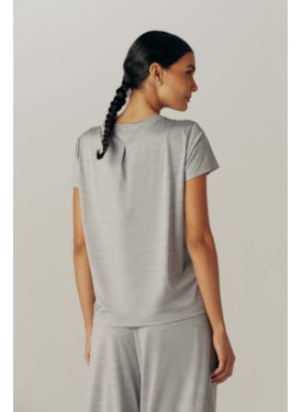 Blusa Yogini Prega Costa Alba Ii Cinza Claro