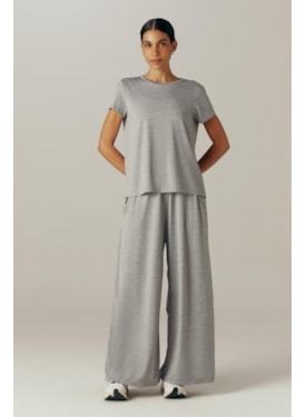 Blusa Yogini Prega Costa Alba Ii Cinza Claro