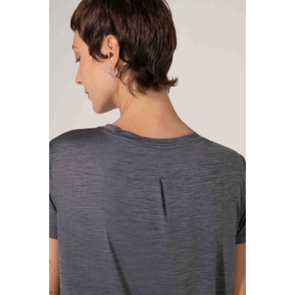 Blusa Yogini Prega Costa Alba Ii Cinza Escuro