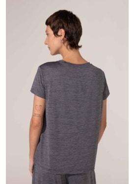Blusa Yogini Prega Costa Alba Ii Cinza Escuro