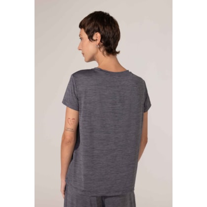 Blusa Yogini Prega Costa Alba Ii Cinza Escuro