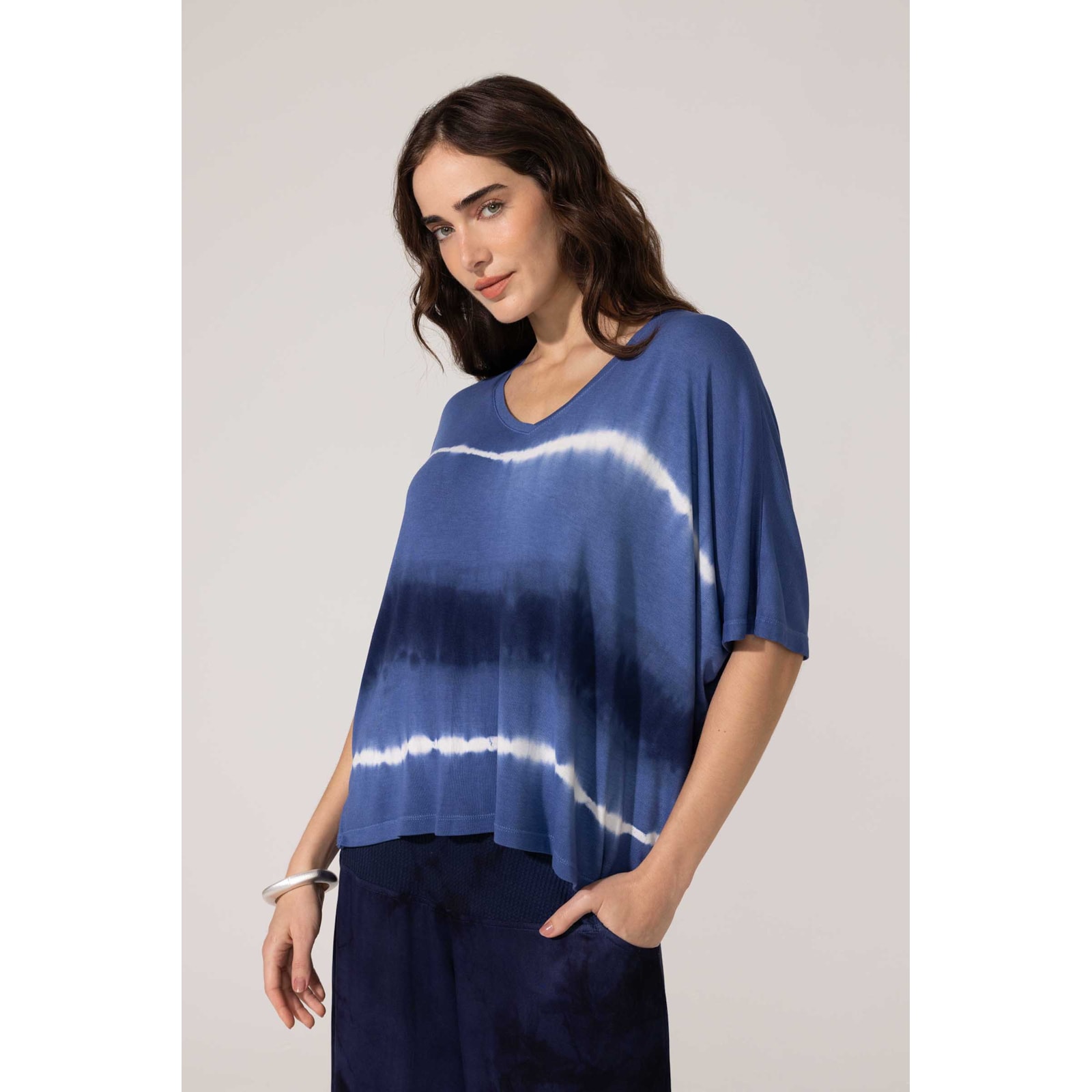 Blusa Yogini Tie Dye Vilma Azul
