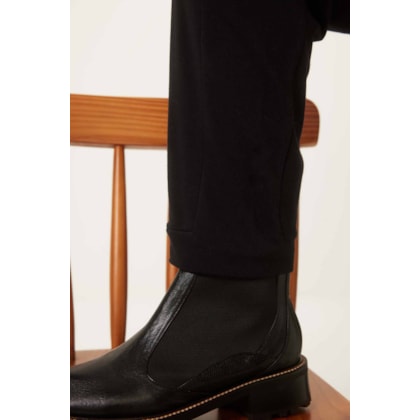 Calça Cenoura Preta Algodão Thermo Preto