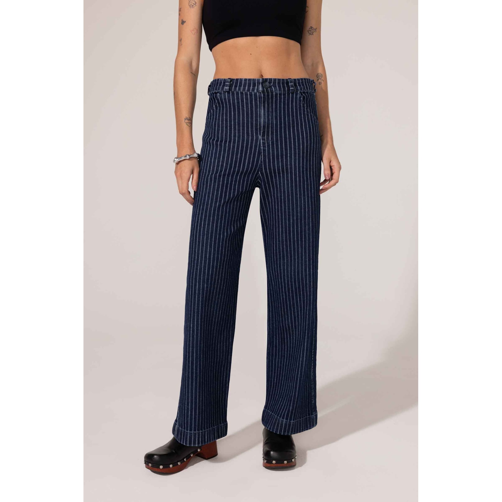 Calça Denim Listrada Índigo Bel