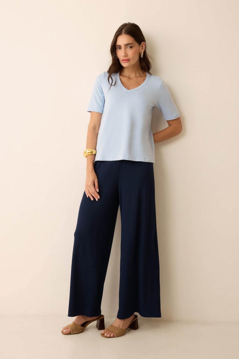 Calça Pantalona Marinho Maggie