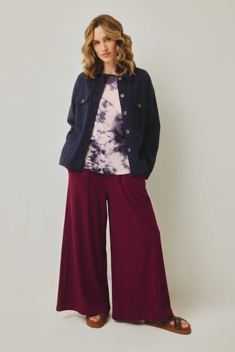 Calça Pantalona Vinho Evie 