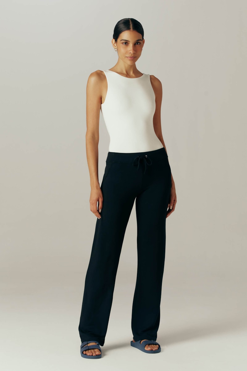 Calça Reta Azul Marinho Bambu IV