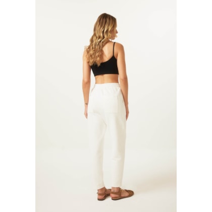 Calca Yogini Algodao Cenoura Gappy Off White