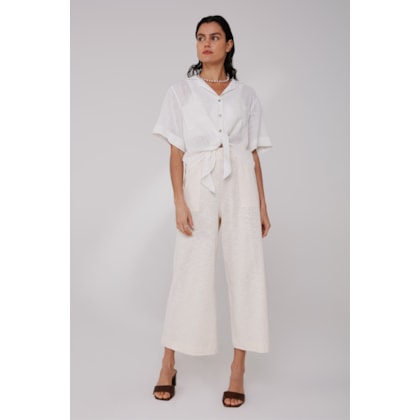 Calca Yogini Algodao Pantacourt Ipe (P) Creme