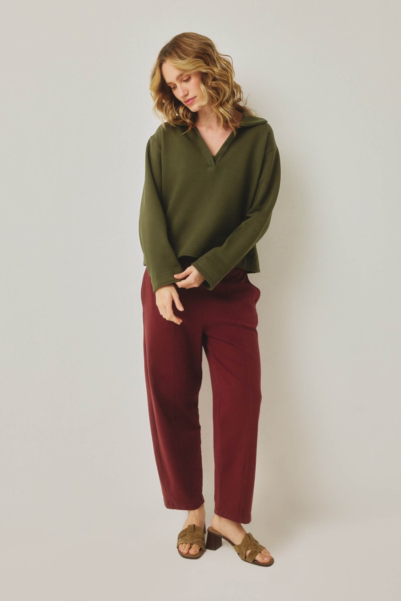 Calca Yogini Algodao Safira Bordo