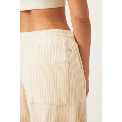 Calca Yogini Algodao Wideleg Perola Creme